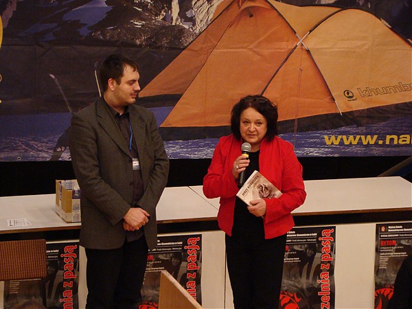 Cecylia Kukuczka podczas prelekcji